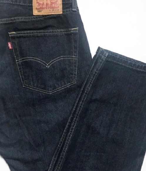 29588 Levis 505 SELVAGE dark blue Men Jeans size - Picture 1 of 5